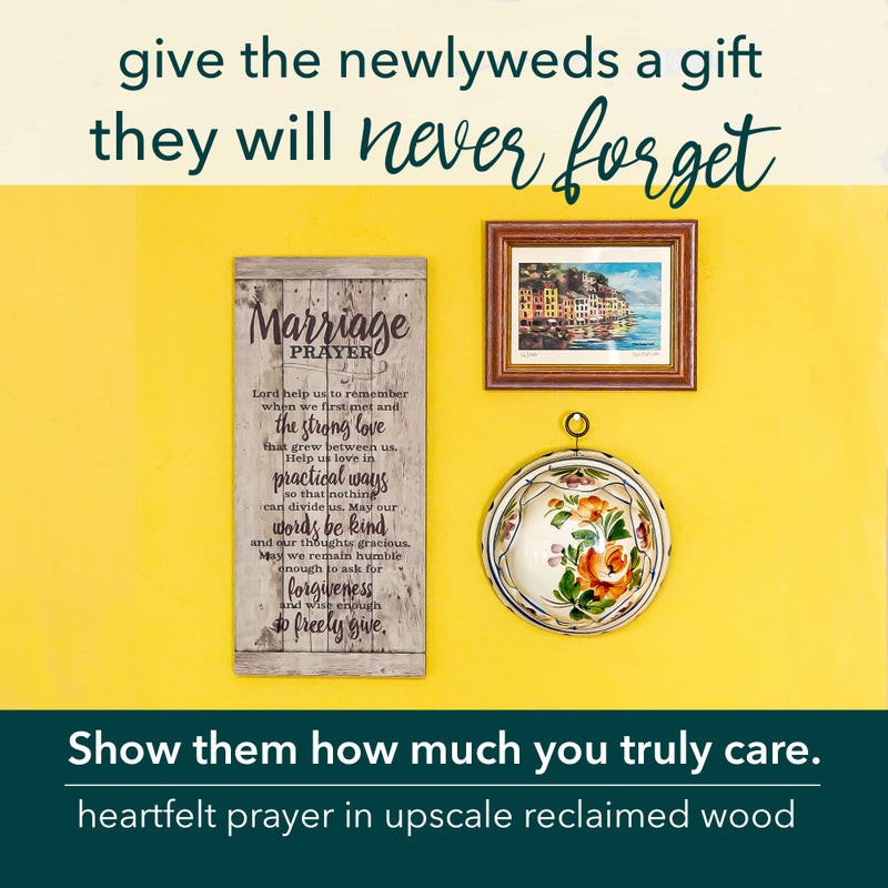 DEXSA Marriage Prayer Wood Plaque - Made in the USA - 5.5x12 - Classy Frame Wall Hanging Decoration | Lord, Help us to Remember When we First met | Christian Family Religious Home Decor Saying - Image 5